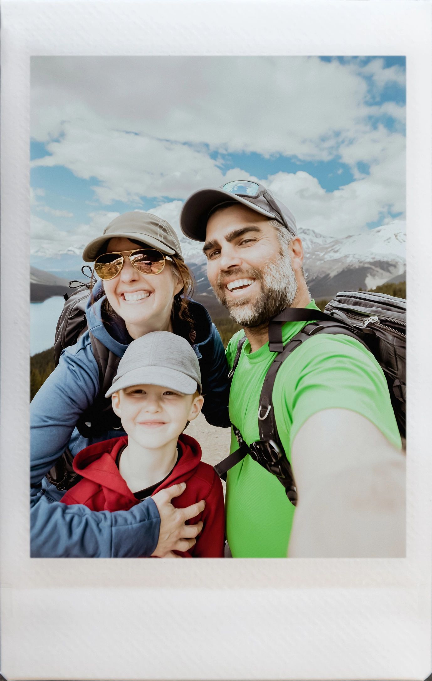 smiling dad with kids